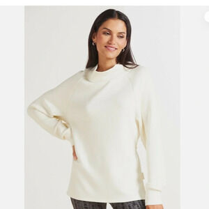 Varley Arcola Mock Neck Pullover Sweatshirt S
Oversize Sweater Beige Egret Tunic